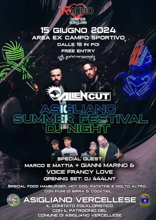 Locandina Asigliano Summer festival DJ night