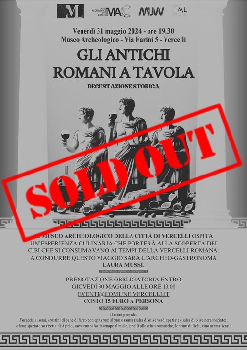 Locandina gli antichi romani a tavola sold out