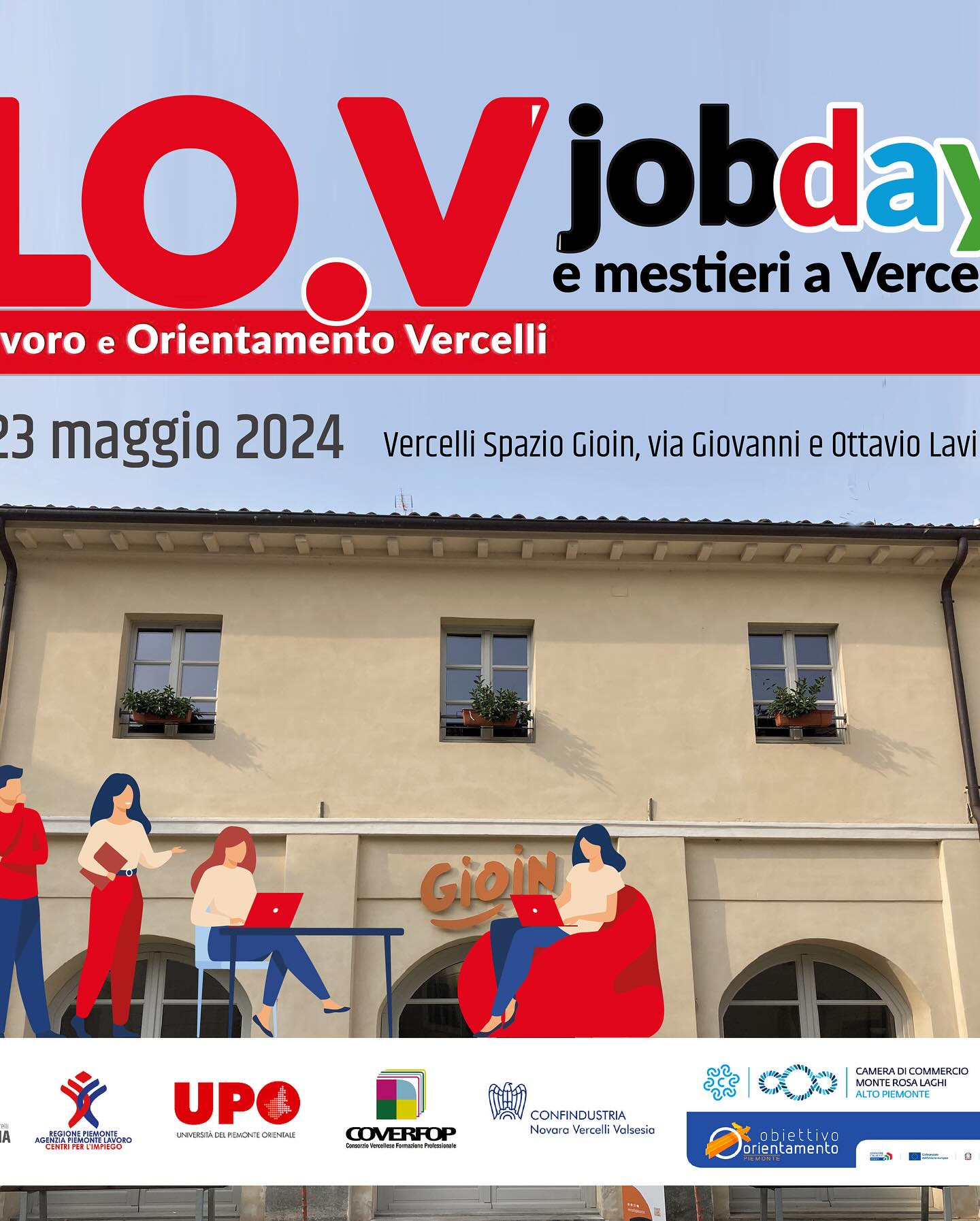 Locandina LO.V Jobday e mestieri a Vercelli