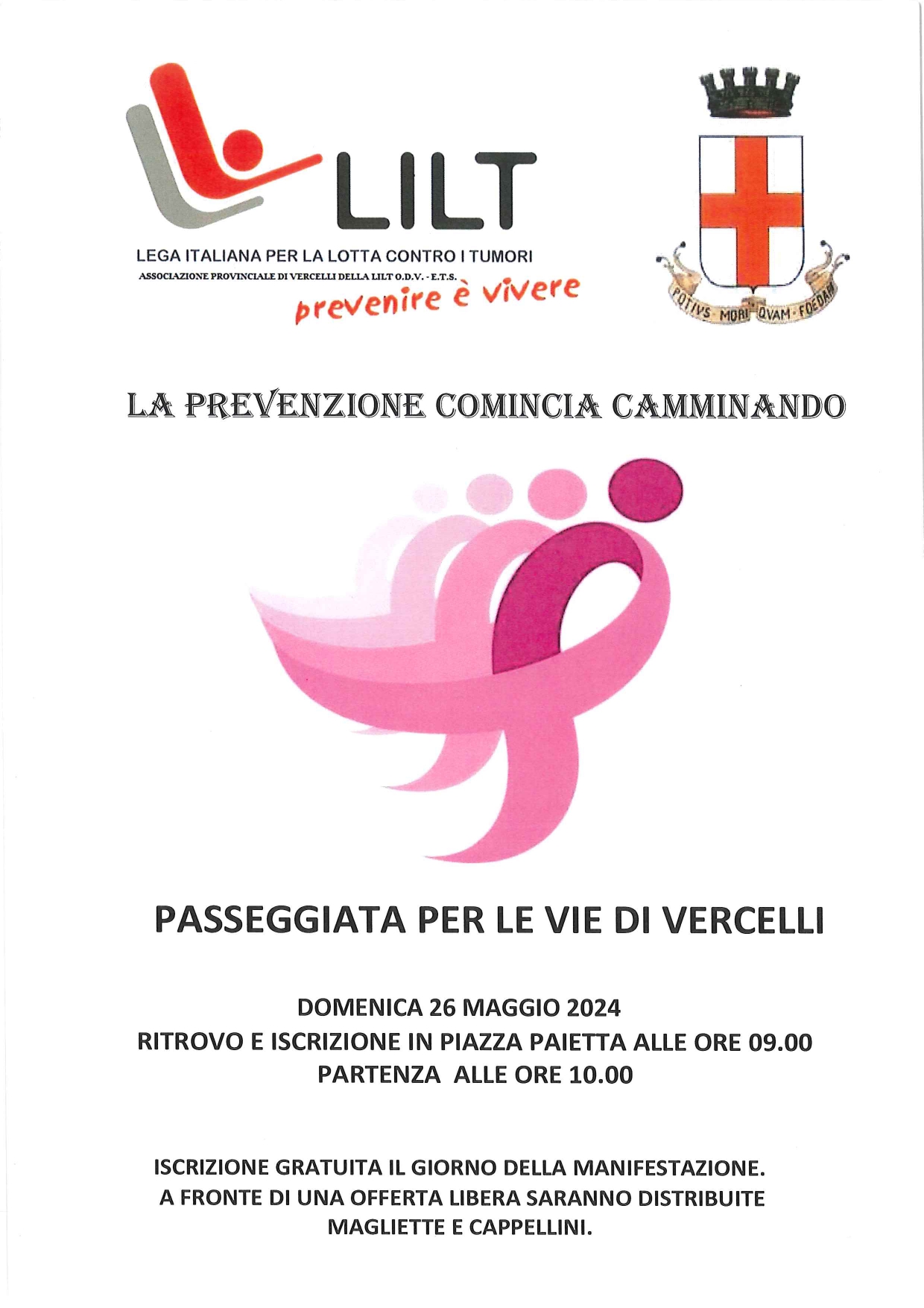 Locandina La prevenzione comincia camminando