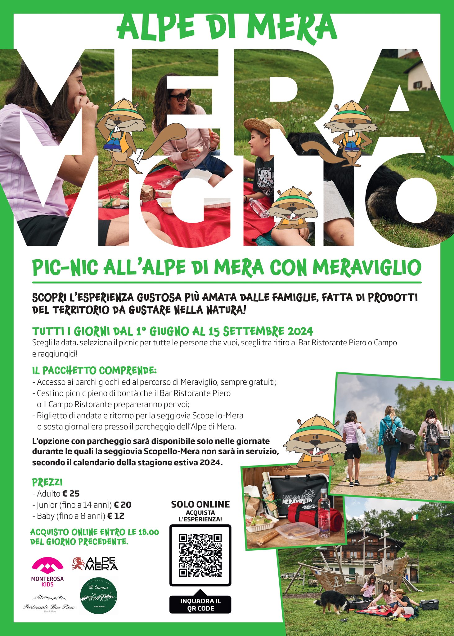 Locandina pic-nic all'Alpe di Mera con Meraviglio