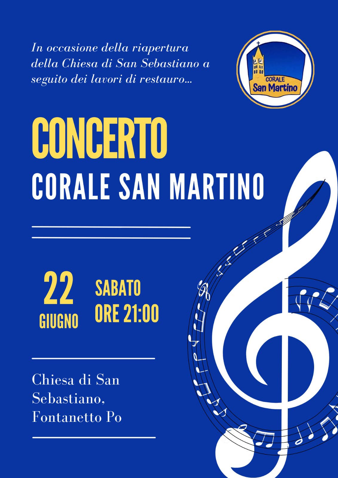 Locandina concerto Corale San Martino