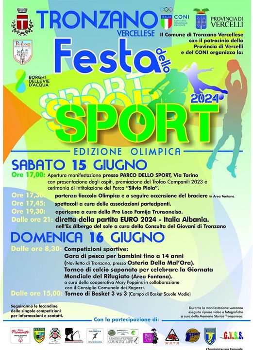 Locandina festa dello sport