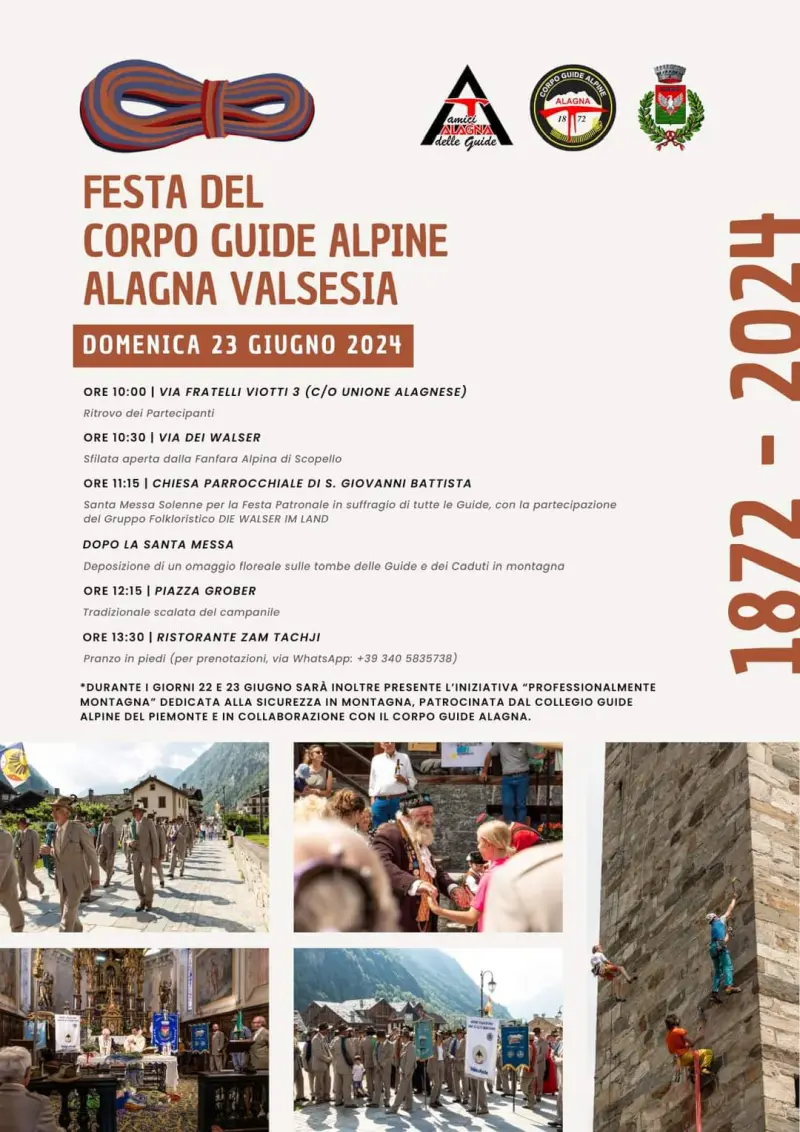 Locandina festa guide alpine