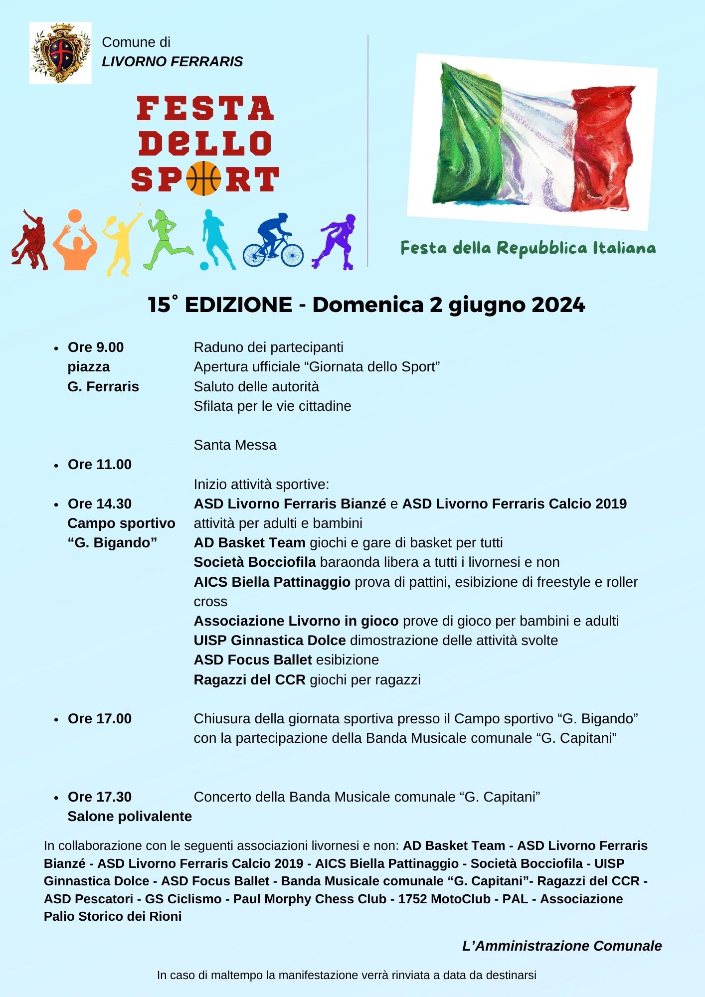 Locandina festa dello sport