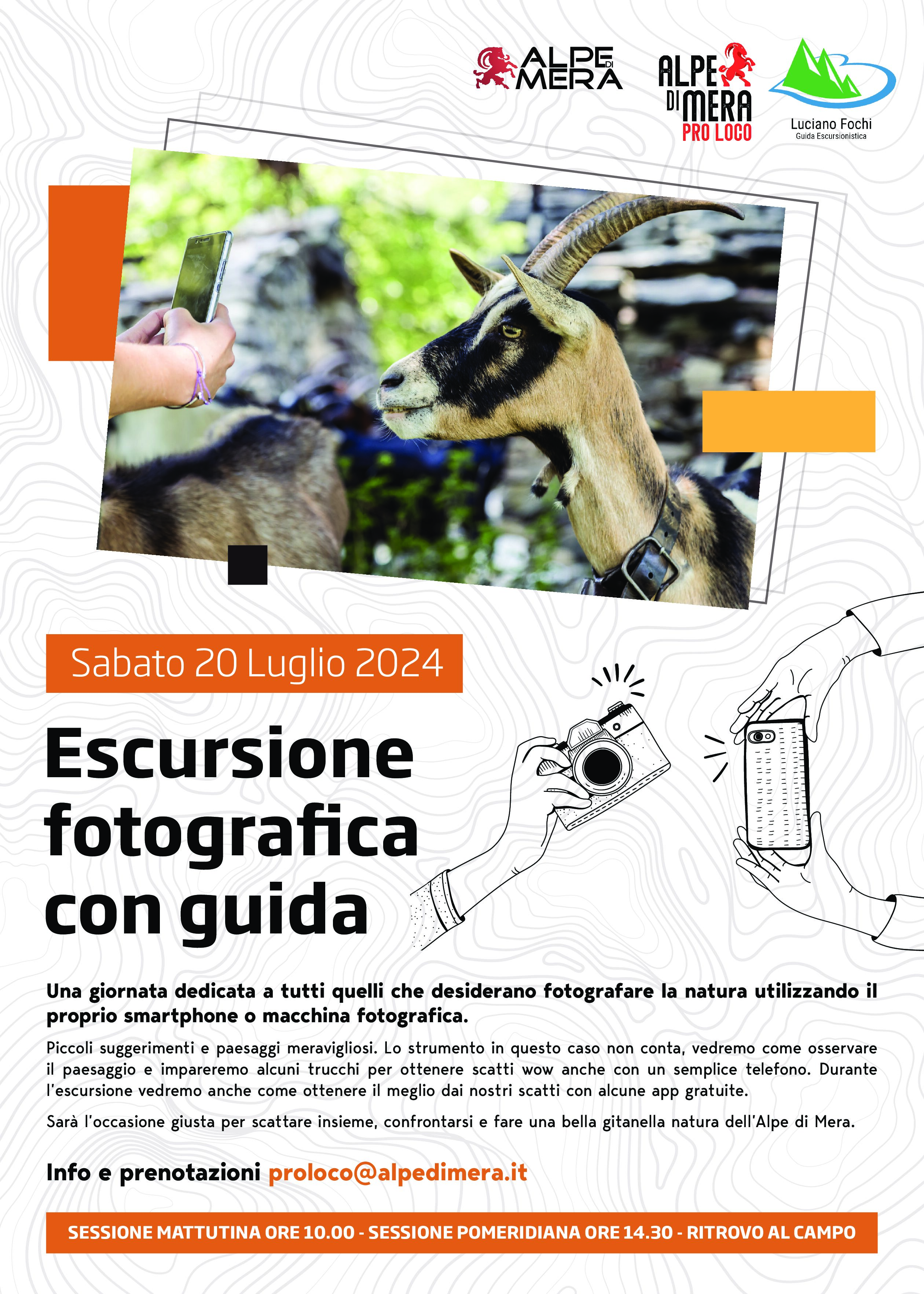 Locandina escursione fotografica con guida