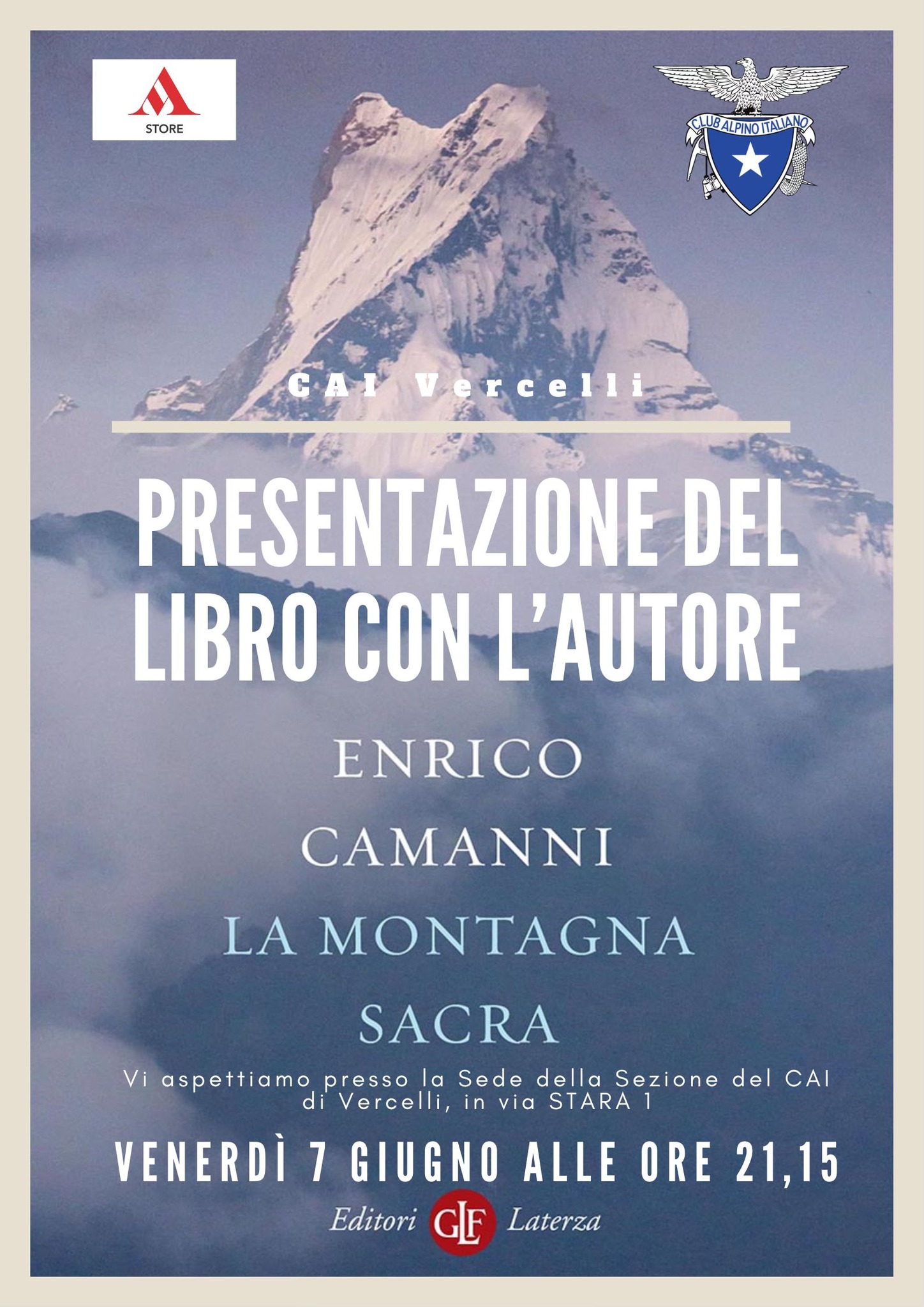 Locandina presentazione libro La montagna sacra