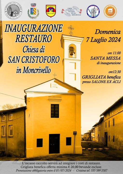 Locandina inaugurazione restauro chiesa