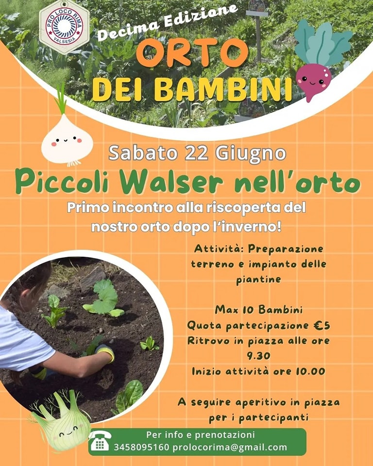 Locandina piccoli Walser nell'orto