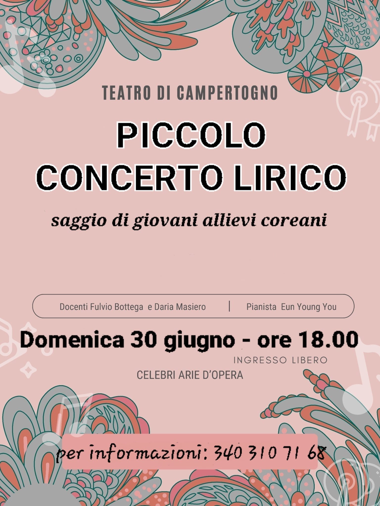 Locandina piccolo concerto lirico