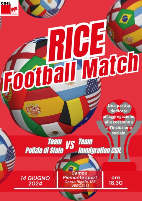 Locandina rice football match