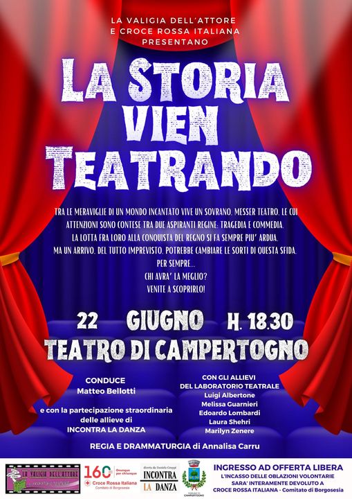 Locandina la storia vien teatrando