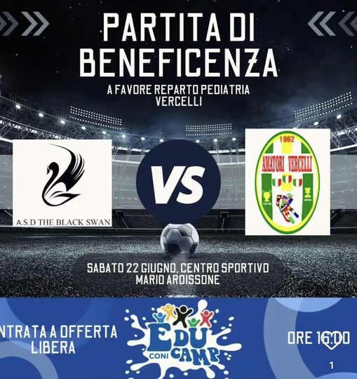 Locandina partita di beneficenza