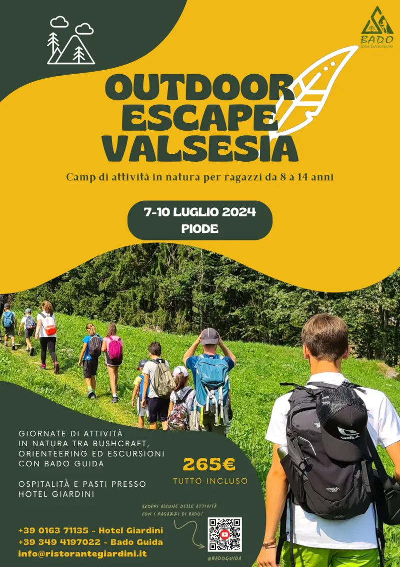 Locandina outdoor escape valsesia