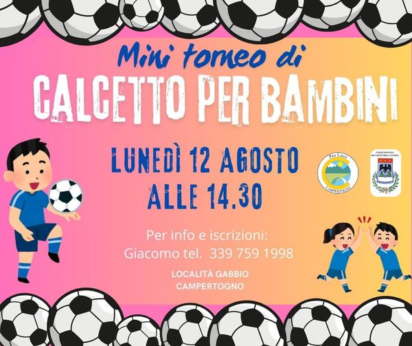 Locandina calcetto per bambini