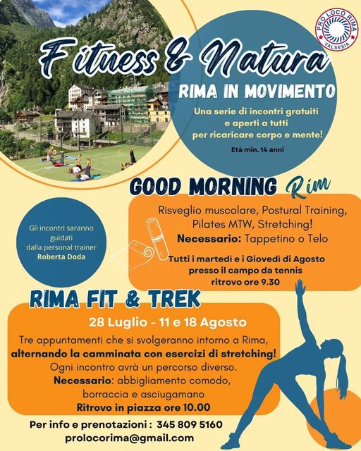 Locandina fitness e natura