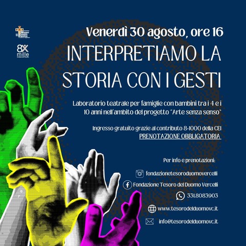 Locandina interpretiamo la storia con i gesti