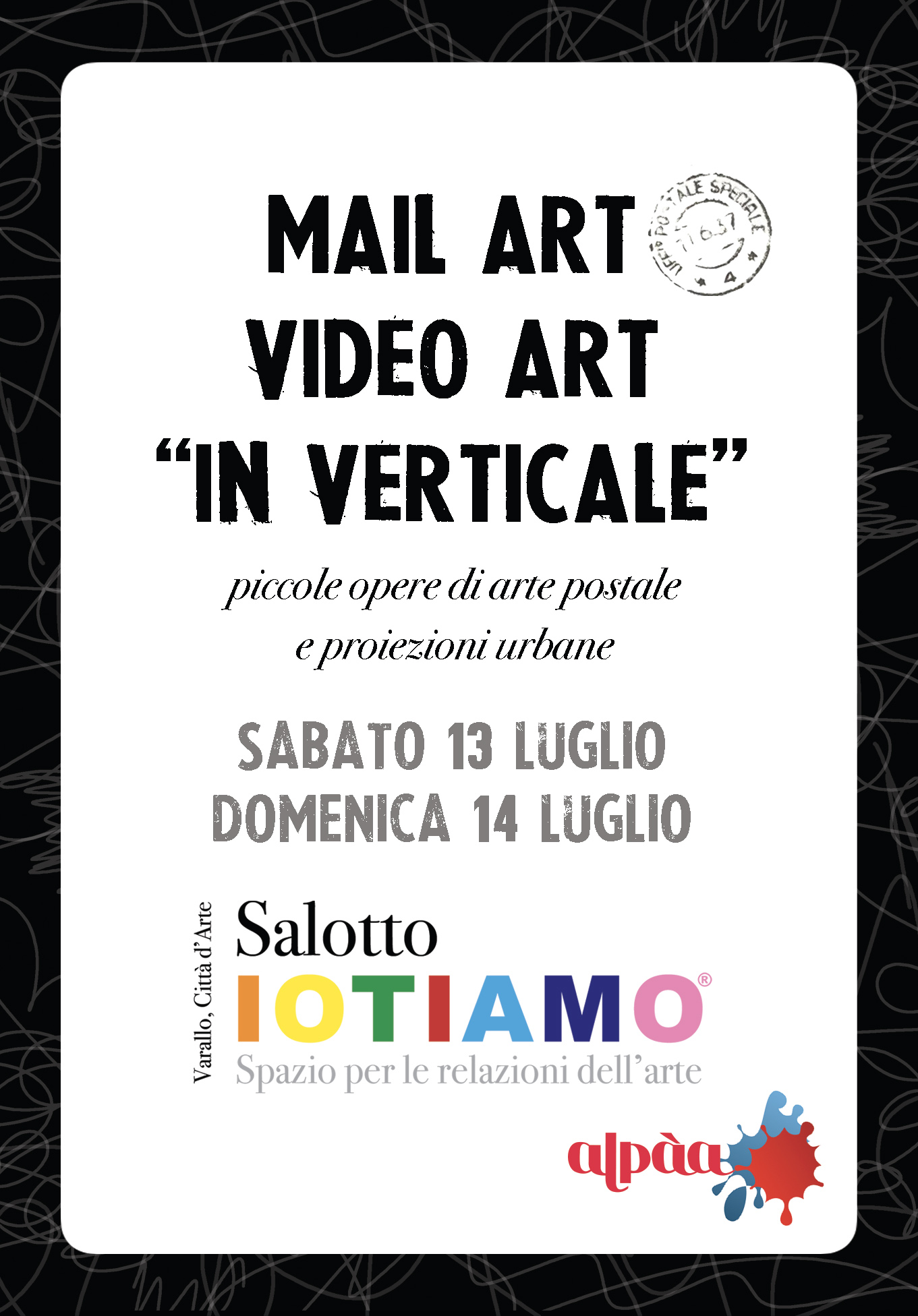 Locandina mail art video art "In verticale"