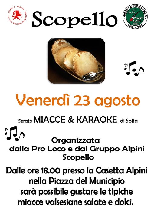 Locandina miacce e karaoke