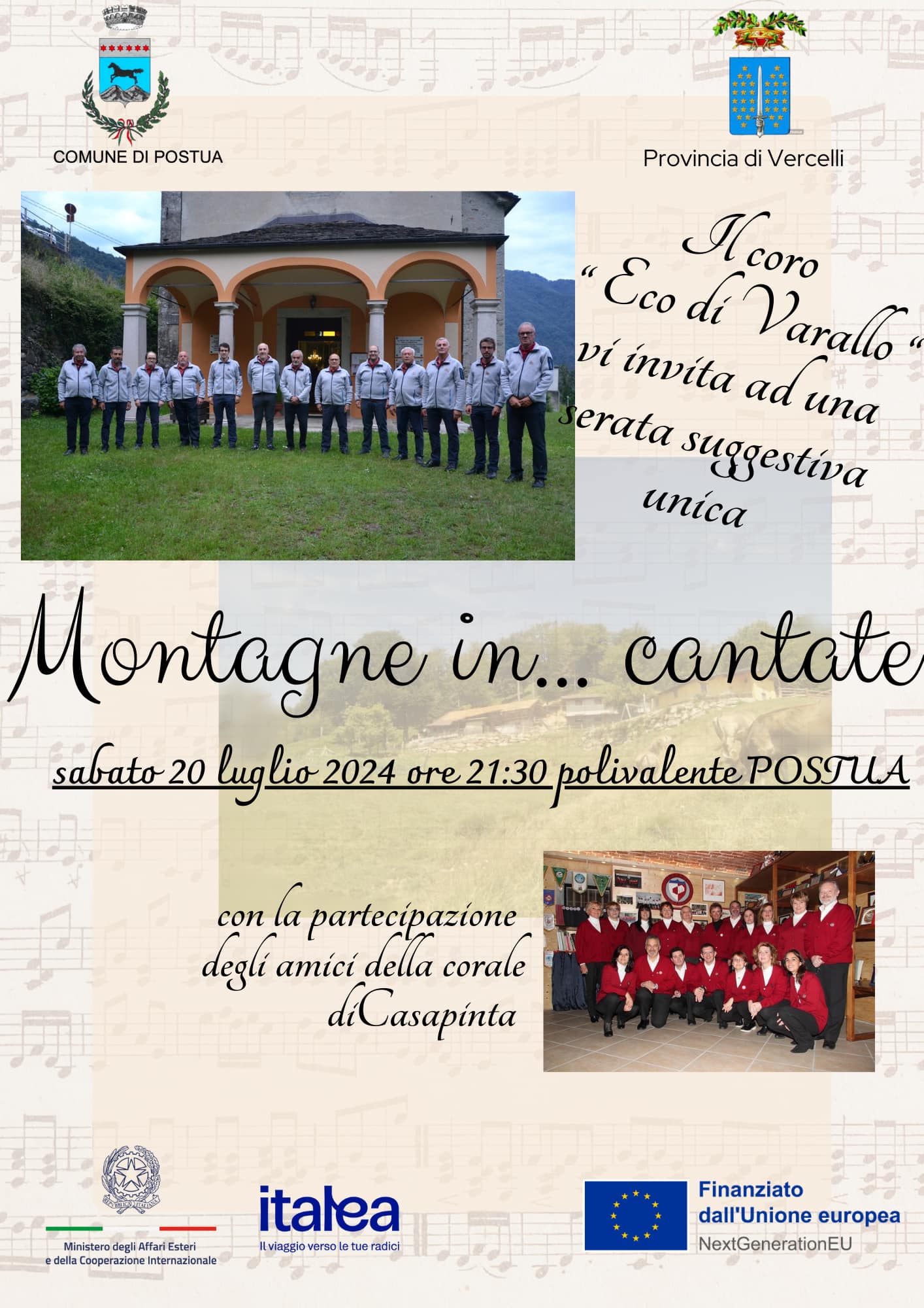 Locandina montagne in...cantate