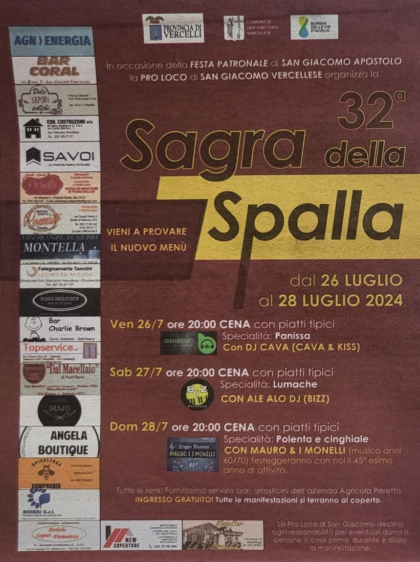 Locandina sagra della spalla