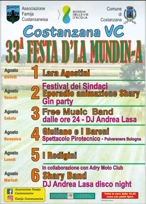 Locandina festa a Costanzana