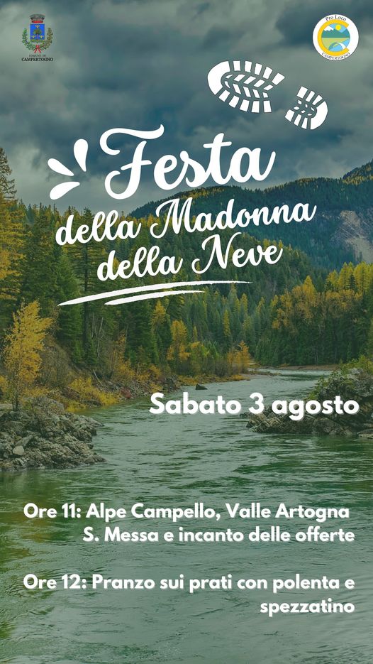 Locandina Festa Madonna della neve