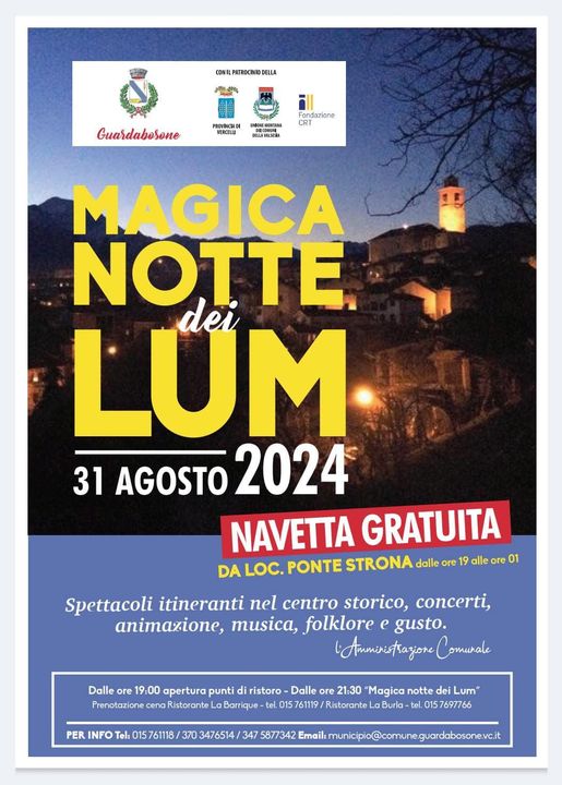 Locandina magica notte dei lum