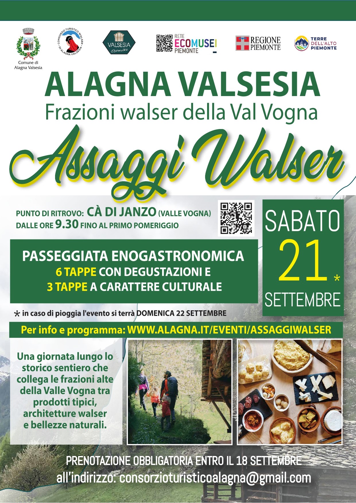 Locandina assaggi Walser