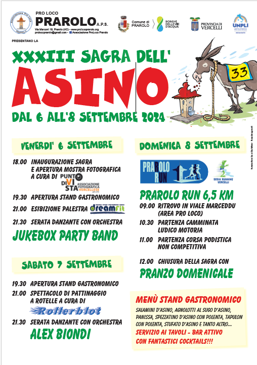 Locandina sagra dell'asino