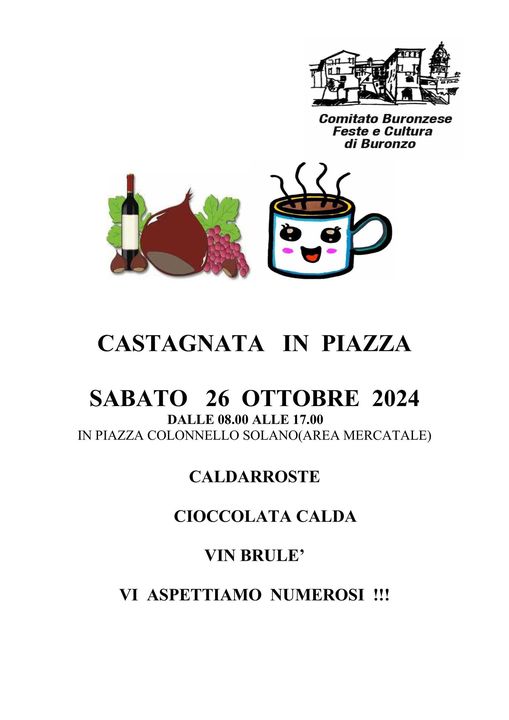 Locandina castagnata in piazza