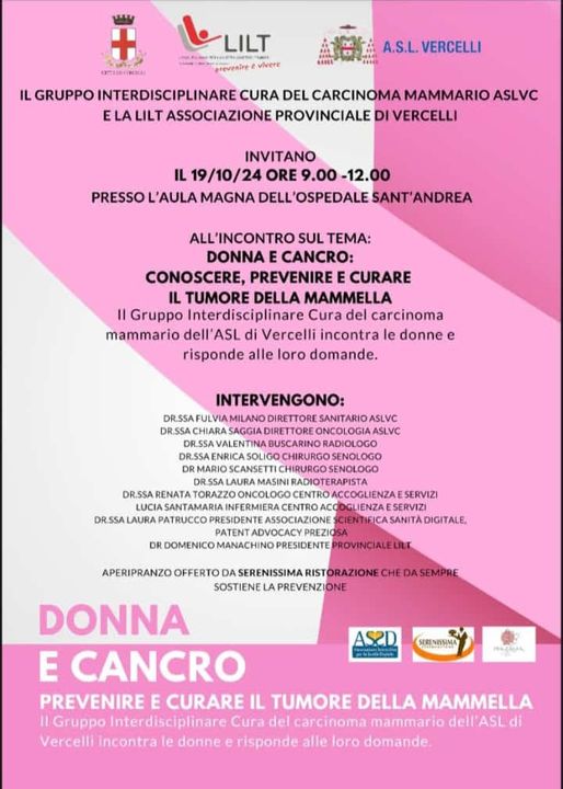 Locandina incontro donna e cancro