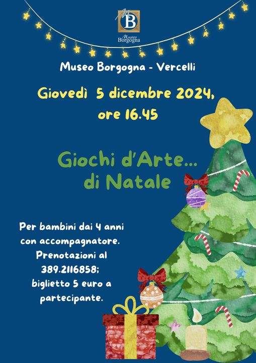 Locandina giochi d'arte di Natale