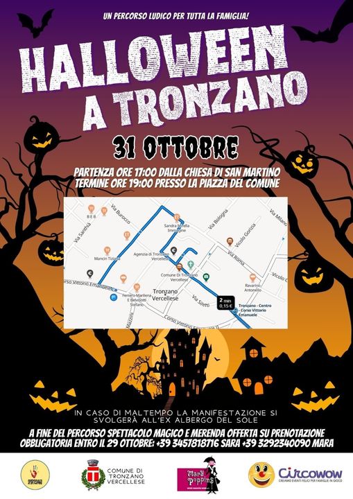 Locandina halloween a Tronzano