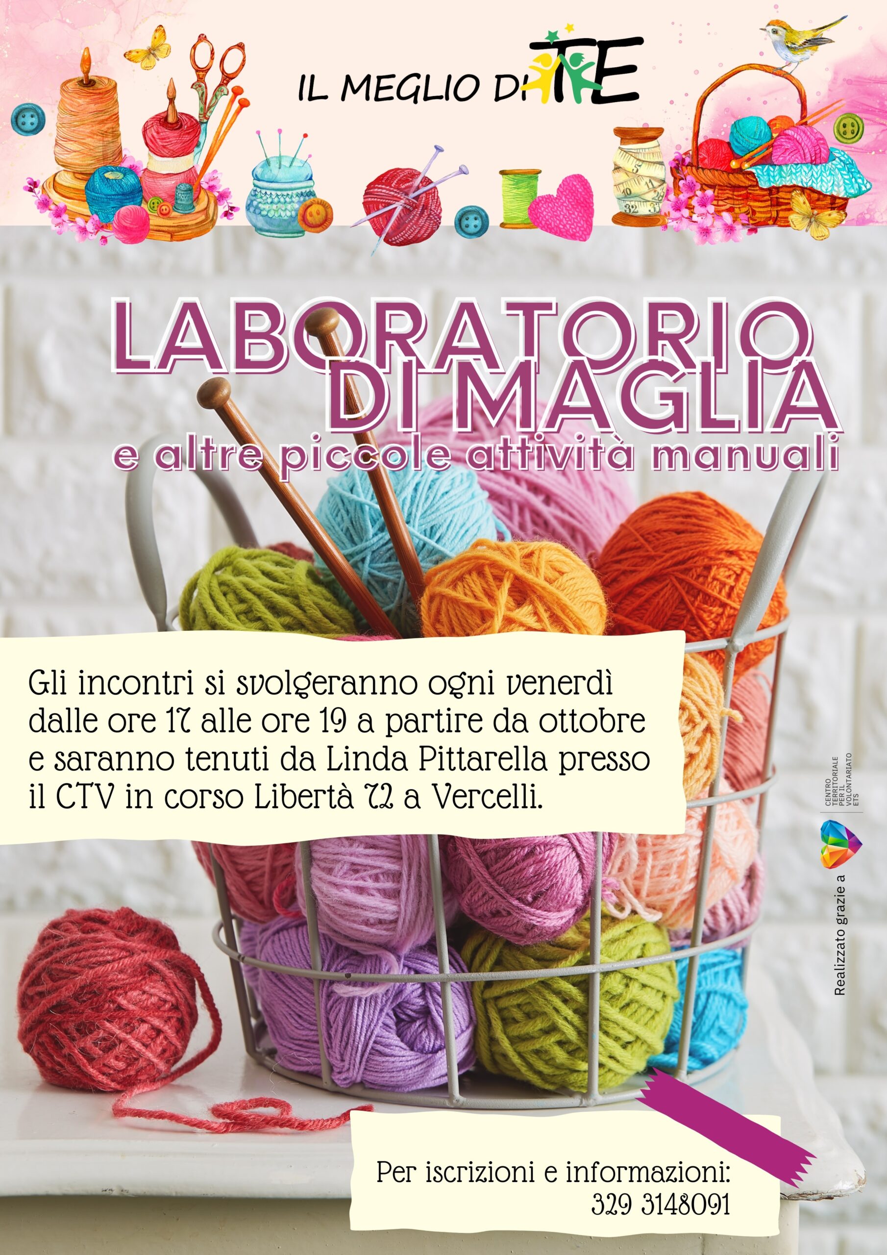 Locandina laboratorio di maglia