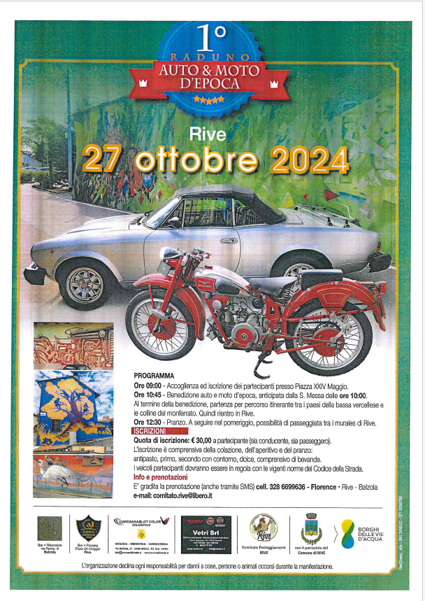 Locandina 1° raduno auto & moto d'epoca