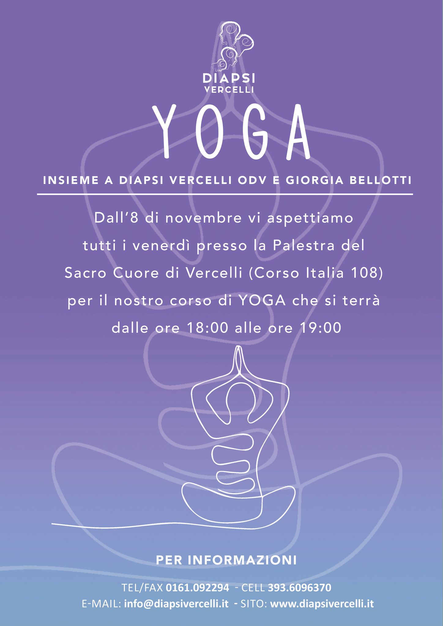 Locandina corso di yoga