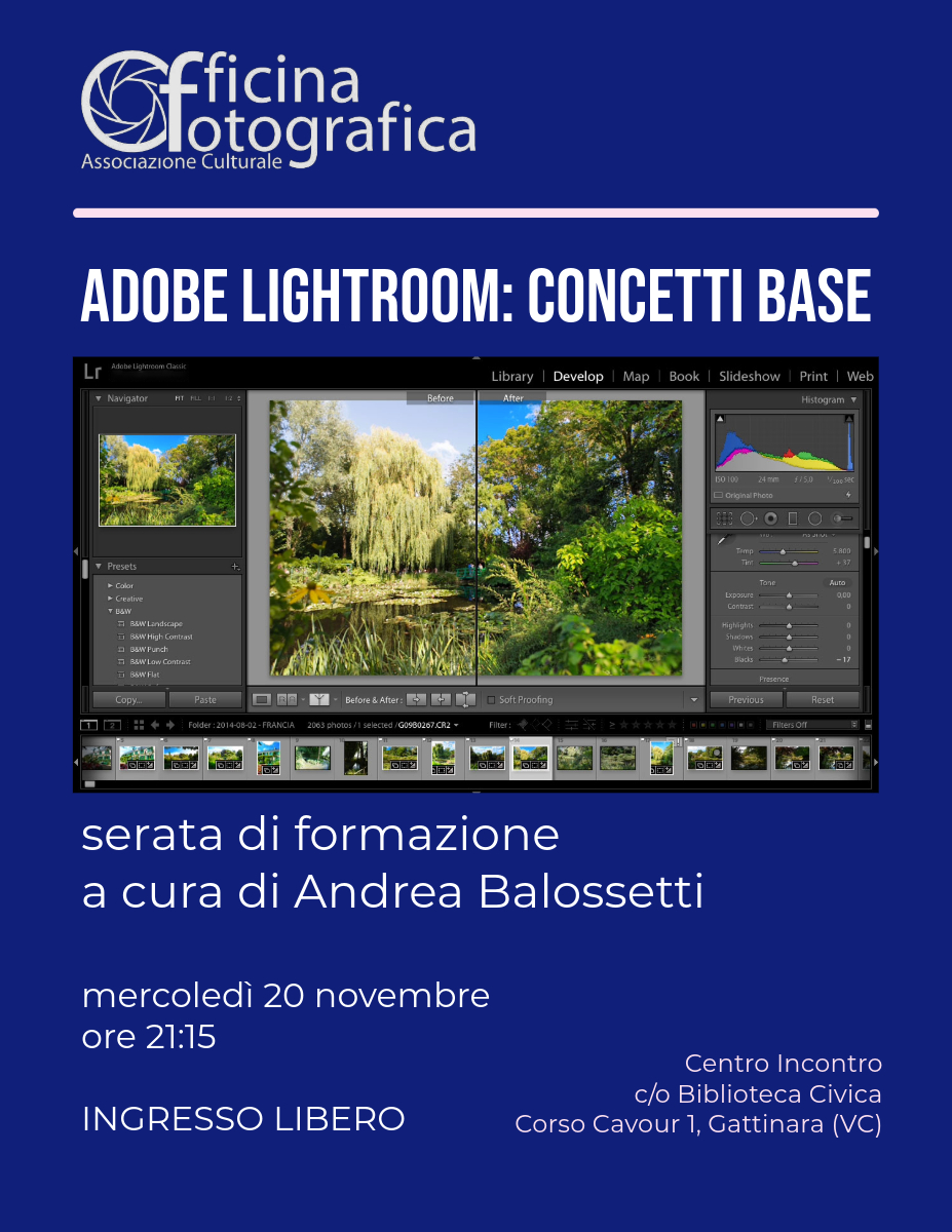 Locandina Adobe lightroom