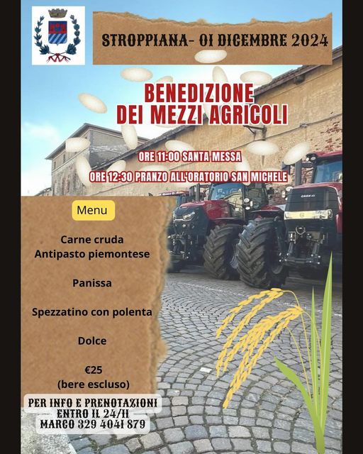 Locandina benedizione dei mezzi agricoli