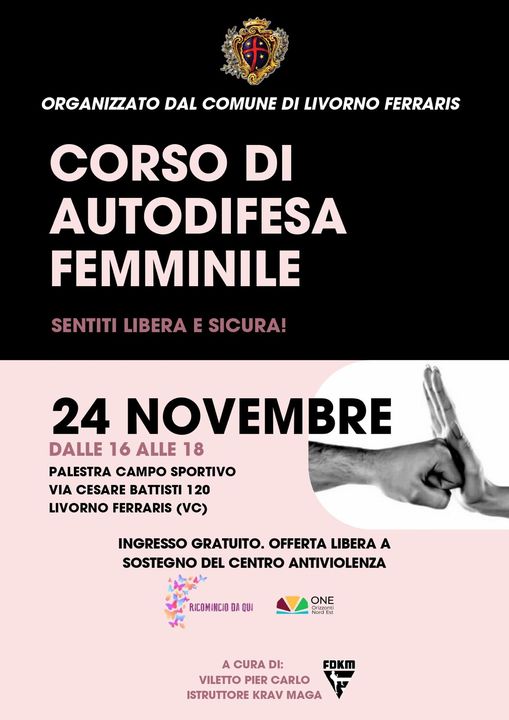 Locandina corso di autodifesa femminile