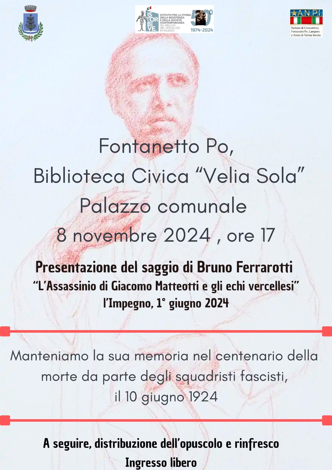 Locandina presentazione saggio di Bruno Ferrarotti