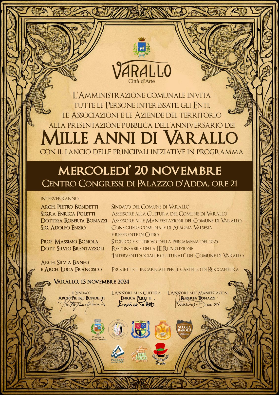 Locandina mille anni di Varallo