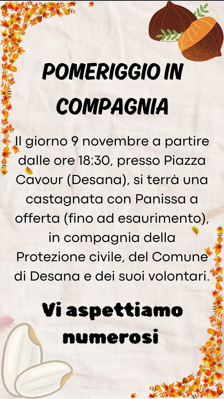 Locandina pomeriggio in compagnia