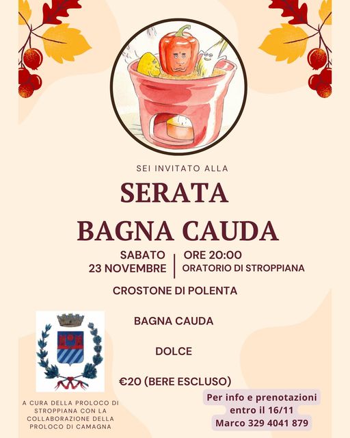 Locandina serata bagna cauda