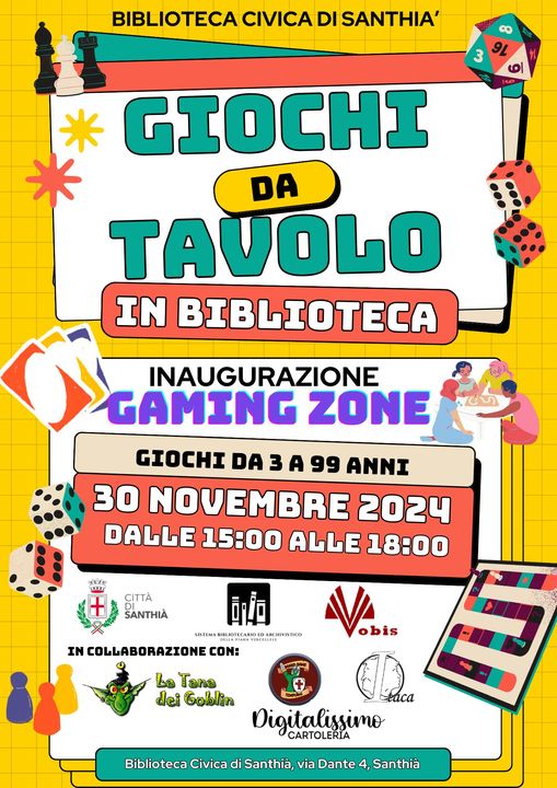 Locandina giochi da tavolo