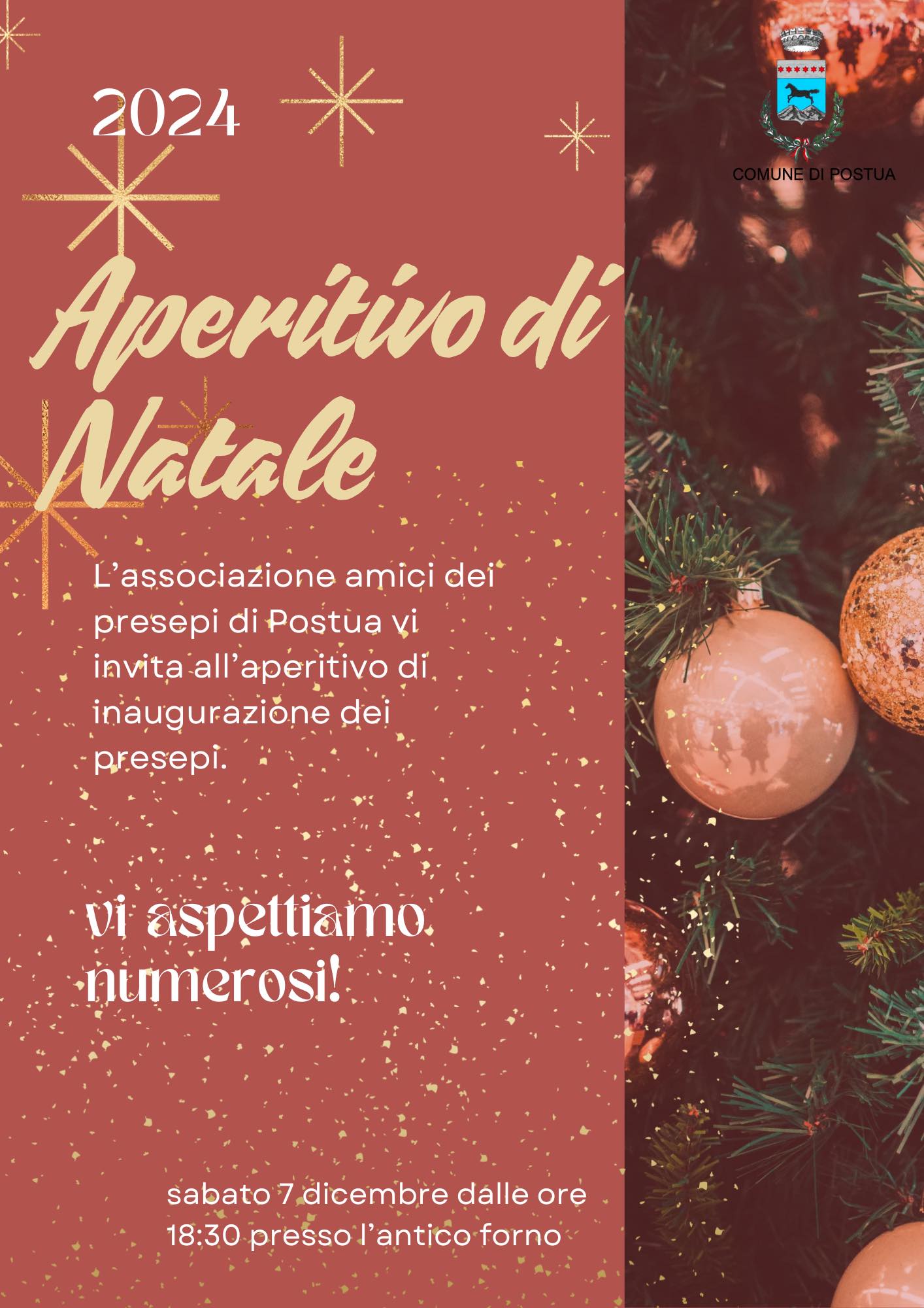 locandina aperitivo di Natale