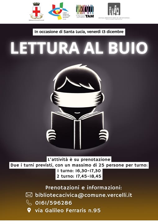 locandina lettura al buio