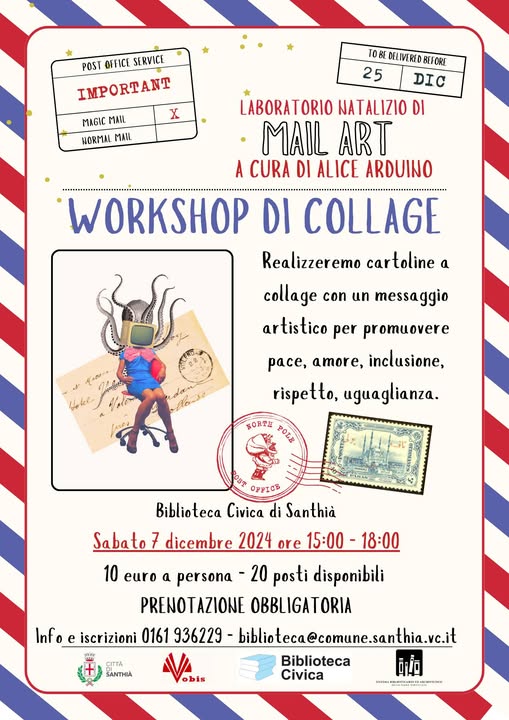 locandina wokshop di collage