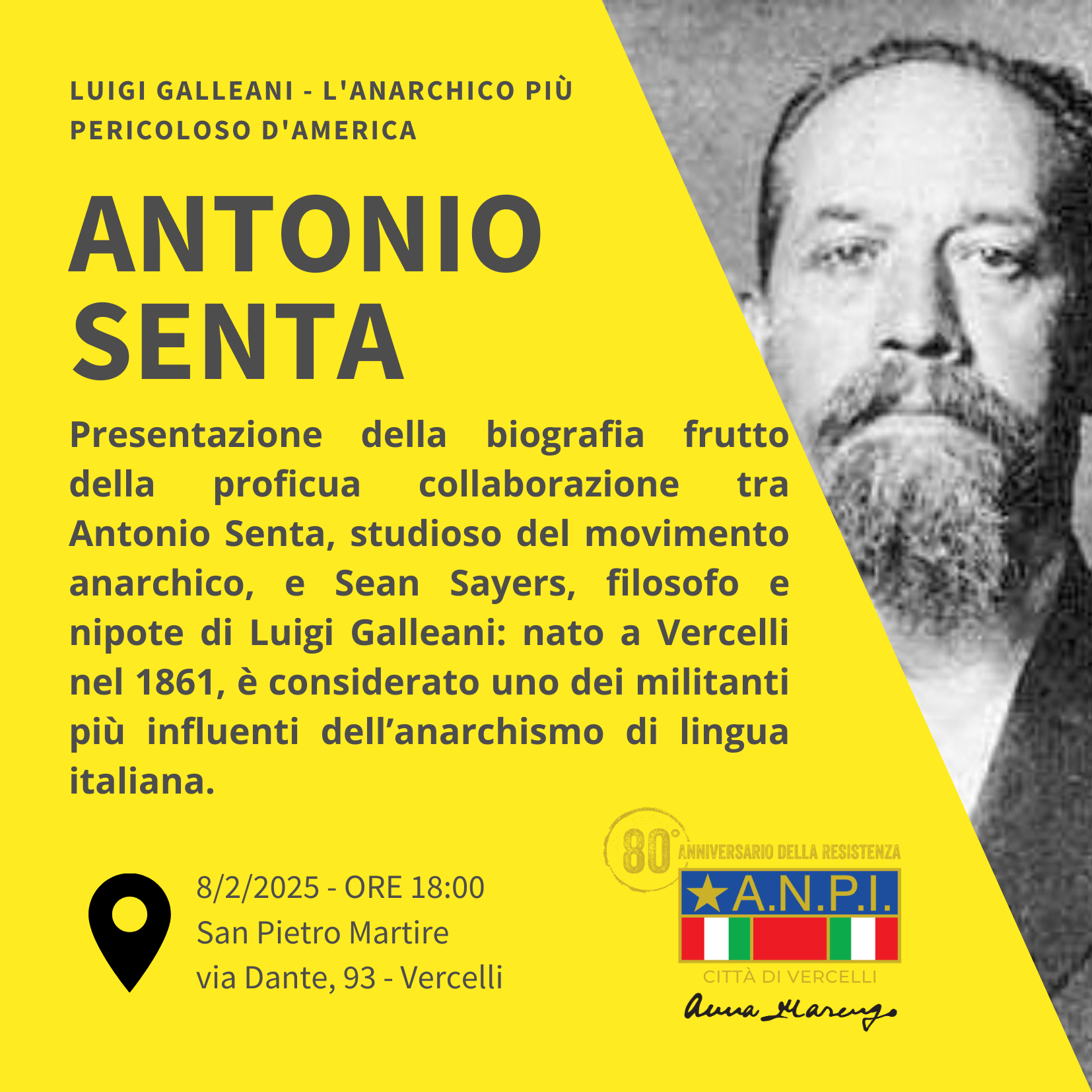 Locandina presentazione libro di Antonio Senta