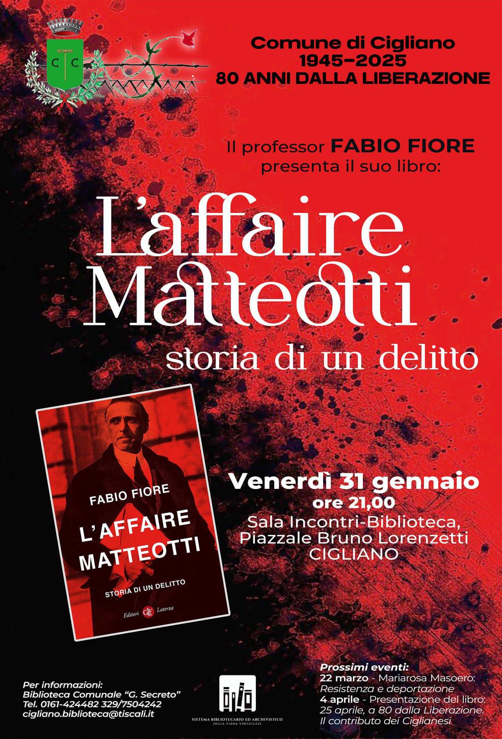 Locandina "L'affaire Matteotti"